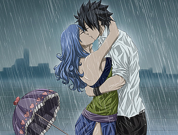 Anime Fairy Tail, Juvia Lockser, Gray Fullbuster HD wallpaper