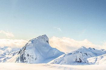 Nature, Clouds, Mountain, Peak, Height, Snow Covered, Snowbound HD wallpaper