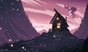 Lovely House, artist, digital-art, artwork, deviantart HD wallpaper