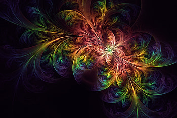 Fractal, Abstract, Multicolored, Motley, Glow, Intricate, Confused HD wallpaper