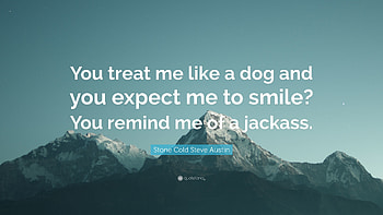 Stone Cold Steve Austin Quote: “You treat me like a dog and you expect HD wallpaper