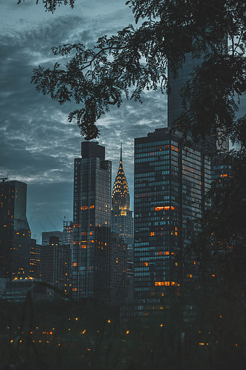 Cities, Architecture, Twilight, Usa, Night City, Dusk, United States, New York HD phone wallpaper