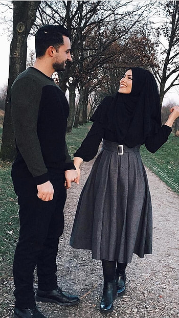 Muslim Couple, Black Dress HD phone wallpaper