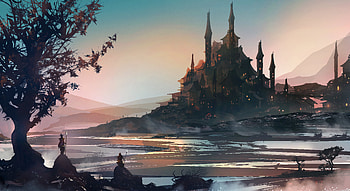 Fantasy Knight Art Background , fantasy, knight, warrior, background HD wallpaper