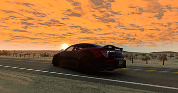 BeamNG.drive car in Sunset HD wallpaper