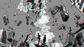 Mob Psycho 100 Anime — Glitch Skyline: Shigeo & Reigen, Mob Psycho 100, Anime, Glitch, Shigeo Kageyama, Arataka Reigen HD wallpaper