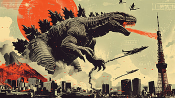 Artistic Godzilla Movie, movie, Godzilla, artistic HD wallpaper