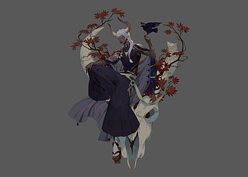 Zodiac ~ Taurus, taurus, zodiac, fantasy, moon, man, luna, ly lianyao HD wallpaper