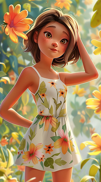 Charming Floral Summer Dress, summer dress, floral dress HD phone wallpaper