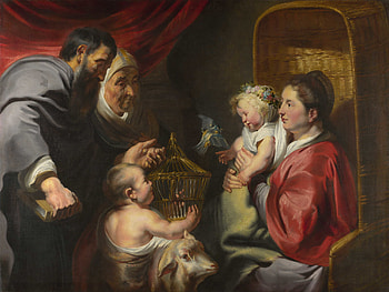 1620, The Virgin and Child with Saint. HD wallpaper