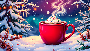 **Cozy Hot Cocoa: A Winter Delight**, hot chocolate, winter, snow, holiday HD wallpaper