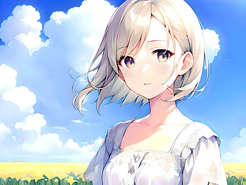 A girl in a field of flowers, AI Art, Anime, girl, anime girl HD wallpaper