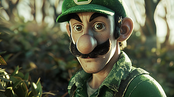 Luigi in Stunning Ultra, Luigi, animation, hat, mustache HD wallpaper