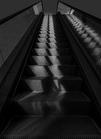 Miscellanea, Miscellaneous, Grey, Bw, Chb, Stairs, Ladder, Escalator HD phone wallpaper