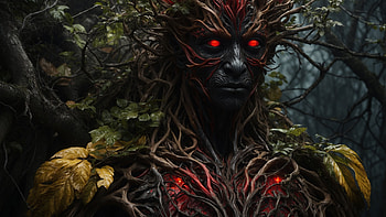 Tree Monster, tree, monster, flower, scary, forest HD wallpaper