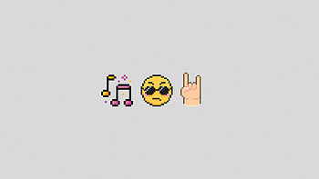 Music Lover Emoji Minimal, smiley, minimalism, minimalist, emoji, artist, artwork, digital-art HD wallpaper