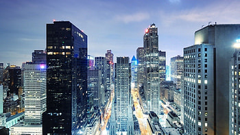 Cities, Night, View From Above, Shine, Light, Skyscrapers, New York HD wallpaper