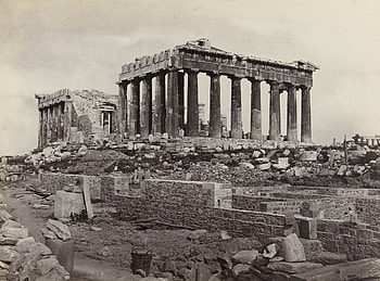 Francis Frith's artwork, Parthenon perspective, East-facing view, MoMA collection HD wallpaper