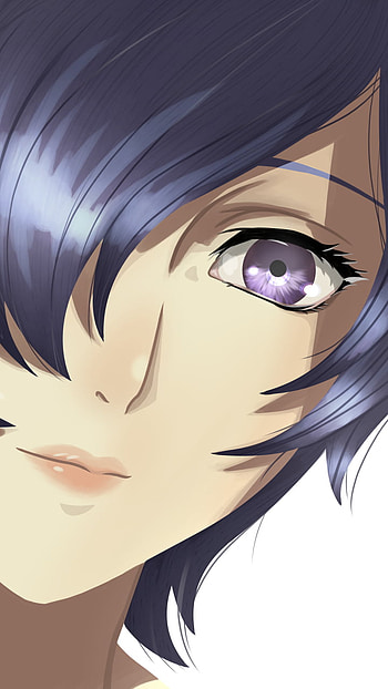 Touka Chan, Tokyo Ghoul, purple eyes, short hair, Touka Kirishima, Anime, Tokyo Ghoul:re HD phone wallpaper