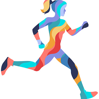 Marathon, Silhouette, Running girl, Healthy lifestyle HD phone wallpaper