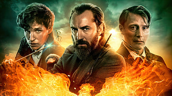 Fantastic Beasts, Secrets of Dumbledore, Jude Law, Mads Mikkelsen HD wallpaper