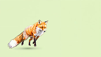 Stunning Fox in Motion - Ultra, fox, Animal, jump, illustration, Wildlife HD wallpaper