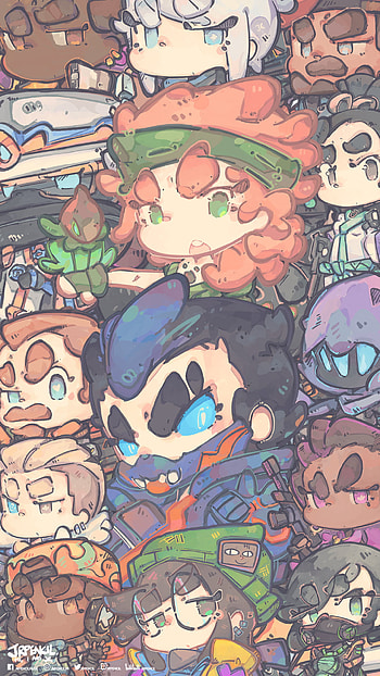 Valorant Chibi Chaos, video game, Valorant HD phone wallpaper