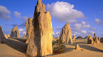 limestone pinnacles in australian desert, limestone, clouds, desert, pinnacles, sky HD wallpaper