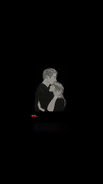 Love - You and Me, dark, kiss HD phone wallpaper
