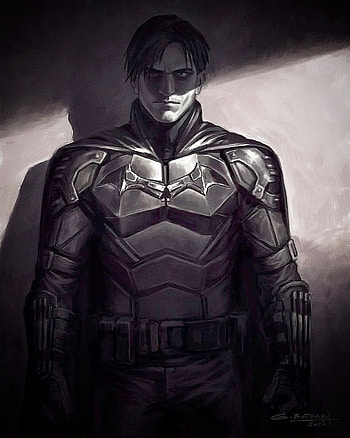 The Batman, art, cartoon HD phone wallpaper