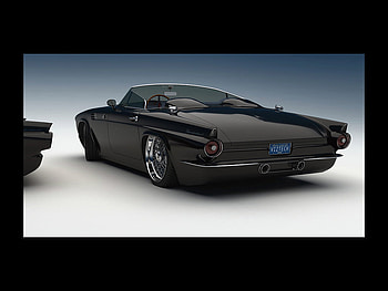 1955 Tbird, ford, tbird, thunderbird, car HD wallpaper