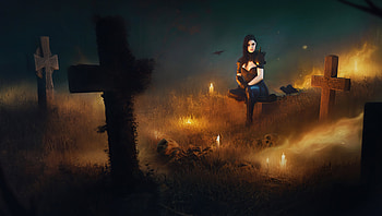 Necromancer Graveyard , games, artist, artwork, digital-art, artstation HD wallpaper