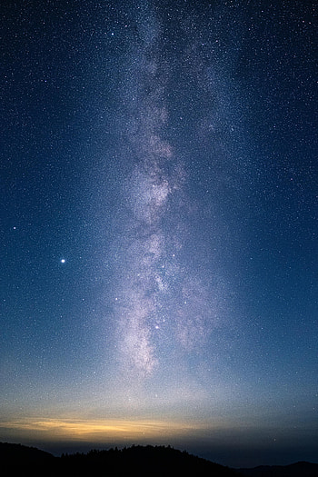 Landscape, Stars, Night, Dark, Starry Sky, Milky Way HD phone wallpaper