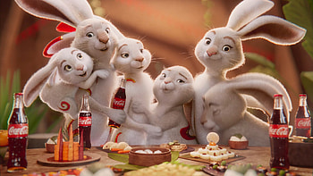 Coca-Cola Lunar New Year - Rabbit, fantasy, Animal, Fantasy Animal HD wallpaper
