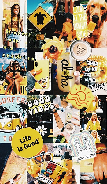 Yellow aesthetic colla HD phone wallpaper