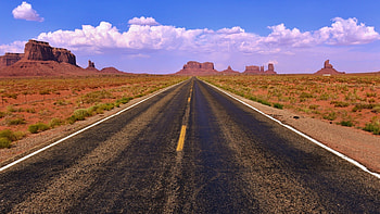 USA clouds road, Arizona, Monument Valley, Highway HD wallpaper