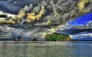 Landscape, Sky, Sea, Clouds HD wallpaper