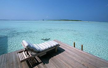 Nature, Water, Transparent, Pier, Lounger, Lejek, Mattress HD wallpaper