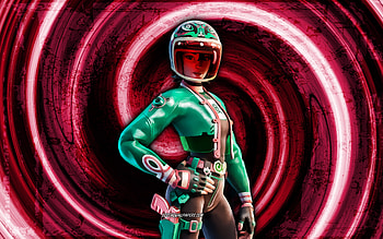 Jade Racer, pink grunge background, Fortnite, vortex, Fortnite characters, Jade Racer Skin, Fortnite Battle Royale, Jade Racer Fortnite HD wallpaper