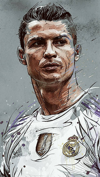Cristiano Ronaldo Cartoon HD phone wallpaper