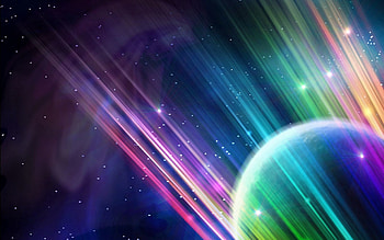 Abstract, Rainbow, Shine, Light, Rays, Beams, Lines, Ball, Planet, Iridescent HD wallpaper