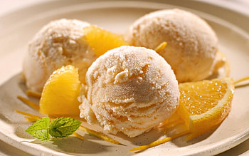 Ice Cream, abstract, graphy, yummy, beautiful, orange HD wallpaper