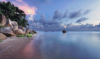 Beach, sky, nature, sunset, cloud HD wallpaper