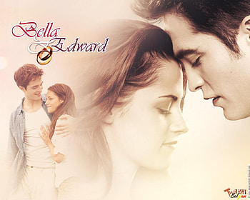 Bella & Edward, twilight, new moon, edward, eclipse, entertainment, movies, breaking dawn, bella HD wallpaper