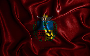 Barakaldo flag, , silk wavy flags, spanish cities, Day of Barakaldo, Flag of Barakaldo, fabric flags, 3D art, Barakaldo, cities of Spain, Barakaldo 3D flag HD wallpaper