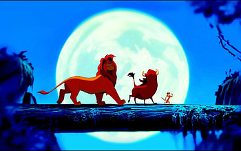 LION KING, cartoon, animated, moon, animals, funny, nice, tree HD wallpaper