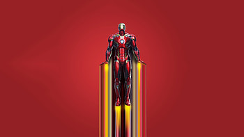 2020 Iron man, flight, minimal art HD wallpaper
