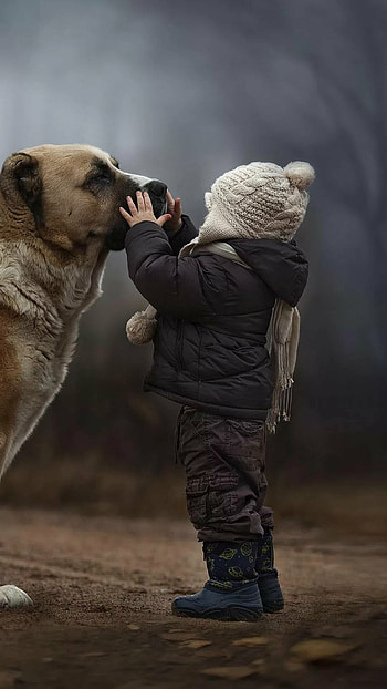 Friendship Day, Doggy, Little Boy HD phone wallpaper