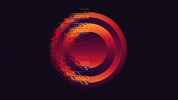 Red Pixelated Circle Red Orange Glitch Art, red, pixel, circle, orange, glitch, art, artist, artwork, digital-art, dark, black, abstract HD wallpaper
