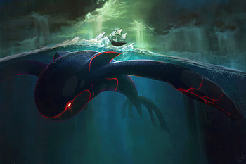 Big Kyogre Pokemon , pokemon, cartoons, artist, artwork, digital-art, deviantart HD wallpaper